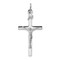 Sterling Silver INRI Crucifix Charm Jewelry Pendant 39mm x 18mm